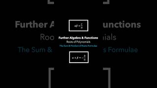 ALevel Further Maths Roots of Polynomials 🎓 alevelfurthermaths furthermaths polynomials [upl. by Nuri]