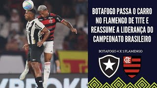 BOTAFOGO GOLEIA O FLAMENGO COM AUTORIDADE NO BRASILEIRÃO E VOLTA A LIDERANÇA DO CAMPEONATO [upl. by Coben]