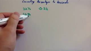 Percentages to Decimals  Corbettmaths [upl. by Elke452]