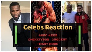 McGregor Vs Khabib CELEBRITY REACTION [upl. by Nomihs]