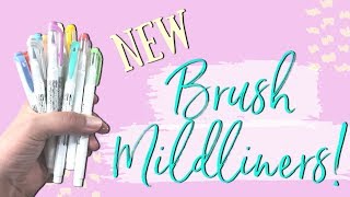 NEW Brush Mildliners  Brush Pen Review [upl. by Albion539]