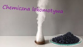 Chemiczna lokomotywa  reakcja nadmanganianu potasu z nadtlenkiem wodoru [upl. by Nigem]