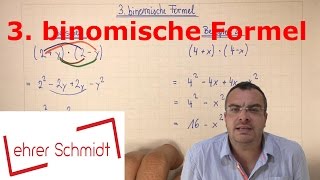 3 binomische Formel  quadratische Gleichungen  Mathematik  Lehrerschmidt [upl. by Harberd]