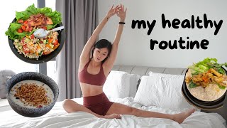 VLOG Healthy Routine that Changed My Life What I Eat amp Do  5 min Morning Stretch  Emi [upl. by Hulton]