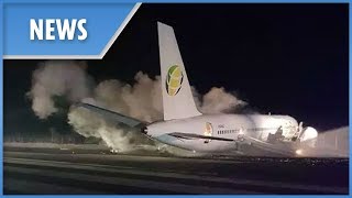 Fly Jamaica jet crashlands at Guyana OJ256 to Toronto [upl. by Gareri]