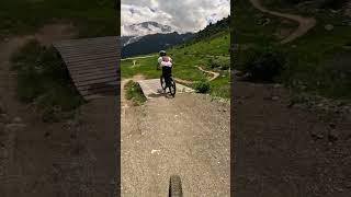 Fun features in Passo del Tonale Italy mtb mtblife [upl. by Dolley]