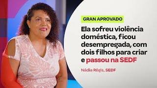 Ela sofreu violência doméstica ficou desempregada com dois filhos para criar e passou na SEDF [upl. by Niwled]