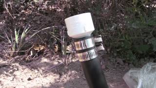 How to Connect Poly Flexible Pipe to PVC Irrigation Water Sprinkler [upl. by Angil]