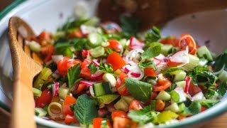 How To Make Shirazi Salad  آموزش درست کردن سالاد شیرازی [upl. by Naira664]