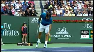 Federer  Isner F IND2012 Best Rogers points [upl. by Thgiled]