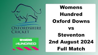 ODCC vs Steventon CC Oxfordshire Womens Hundred  Live Cricket stream with commentary [upl. by Bracci]