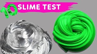 NO GLUE SLIME TEST 10 Amazing Water Slime Recipe [upl. by Ecnarretal]