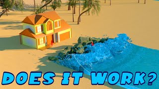 The Best And The Worst Coastline Protection Barrier  Water Simulation [upl. by Mayne]