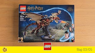 🎧 LEGO 76406 Harry Potter Hungarian Horntail Dragon bag 0305 no talking [upl. by Jakob]