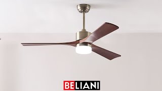 BELIANI  Ceiling Fan ARUWIMI Brass [upl. by Wassyngton258]