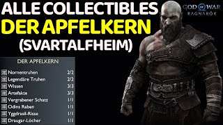 God of War Ragnarök alle Collectibles Der Apfelkern Svartalfheim Wissen Artefakte Nornentruhe Guide [upl. by Mccowyn465]