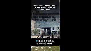 Bombardeo masivo ruso sobre varias ciudades de Ucrania [upl. by Atneciv]