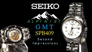 Seiko Alpinist GMT  SPB409  Second Impressions Review [upl. by Odie]