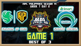 FCAP vs OMG  Game 1  MPL Philippines Season 14 Week 7 Day 2 Best of 3 [upl. by Ignace344]