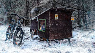 BIKE CAMPER IN EXTREME COLD with my Dog 10°F [upl. by Xavier]