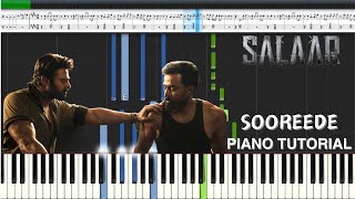 Sooreede Piano Tutorial  Salaar  Prabhas  Prithviraj  Prashanth Neel [upl. by Bekaj]