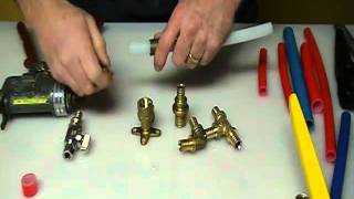 How to join pex plastic pipe five different ways Plumbing Tips [upl. by Sirois92]