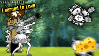 The Battle Cats  Learned to LoveAprendió a Amar Strat normal y Cheese [upl. by Accem314]