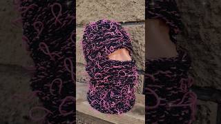 Distressed Diamond Balaclava knitting process balaclava distressed skimask loopstitch [upl. by Irik522]