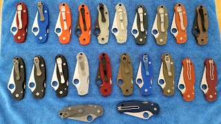 Spyderco Para 3 Collection  Complete Sprint run And Exclusive Knife Video knifecollection [upl. by Bierman]