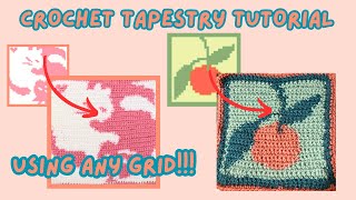 crochet tapestry tutorial using ANY pixel grid [upl. by Yelahc]