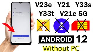 ViVO V23eY21Y33sY33tV21e 5G FRP UNLOCKGoogle Account Bypass  without pc [upl. by Ziom]