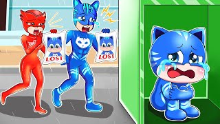 OMG Baby Catboys missing Who is the kidnapper Sad Story PJ MASKS Aniamtion [upl. by Bainter]