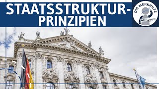 5 Staatsstrukturprinzipien einfach erklärt  Republik Demokratie Rechtsstaatlichkeit Föderalismus [upl. by Neirual58]