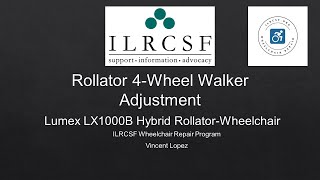 Rollator 4 Wheel Walker Wheel Cleaning and Adjustment [upl. by Herbert]