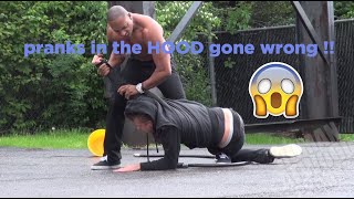 Pranks in the HOOD gone WRONG  Compilation  Prankster gets beaten [upl. by Ellehcam]