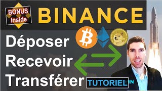 Tuto Recevoir Crypto sur BINANCE 🔁 Déposer  Transférer [upl. by Merline]