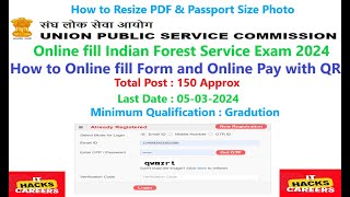 UPSC IFS Notification 2024  UPSC IFS form filling 2024  How to fill UPSC form 2024 [upl. by Tirrell789]