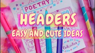 HEADING DESIGN FOR PROJECT or NOTEBOOK FRONT PAGE✨ CUTE TITLES and HEADER IDEAS FOR NOTES [upl. by Faulkner339]