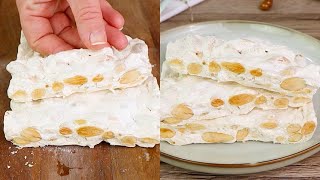 Torrone di mandorle fatto in casa la ricetta veloce e facile da preparare [upl. by Sanchez]