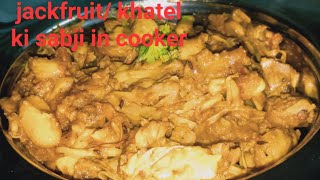 Kathal ki Masaledar sabji Jackfruit sabji in pressure cooker  es tarah banaye Kathal ki sabji [upl. by Annaeirb]