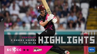 HIGHLIGHTS Somerset secure HUGE victory over Sussex in the Vitality Blast [upl. by Niccolo765]