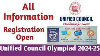 Unified Council Olympiad Online amp Offline Exam  Registration for Session 202425All information [upl. by Esineg872]