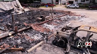 Video 3 businesses in Checotah destroyed by overnight fire [upl. by Teirrah639]