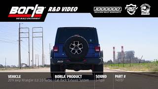 Borla Exhaust Sounds for the 20182024 Jeep JLU Wrangler 20L quotClimberquot CatBack Exhaust System [upl. by Kenlay570]