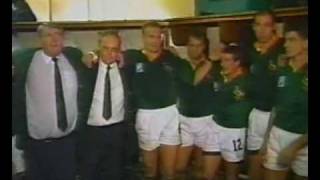 Springboks celebrating in the change room after winning the 1995 Rugby World Cup [upl. by Nasas186]