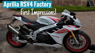 Aprilia RSV4 1100 Factory  First Impressions [upl. by Aralc750]