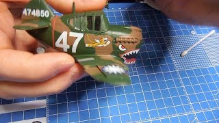 Tiger Model Curtiss P40 Warhawk Cute Plane plamo build 2 [upl. by Lyrahs]