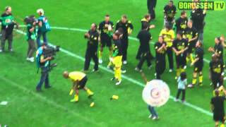 Südtribüne feiert den Deutschen Meister 2011 Borussia Dortmund vs 1FC Nürnberg BVB HD [upl. by Jez]