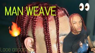 HOW TO EASY MAN WEAVE On 13x6 Frontal w BRAIDS [upl. by Bettina]