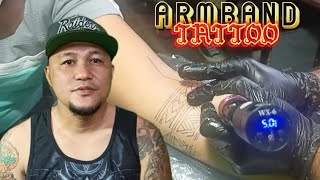 polynesian armband tattoo session [upl. by Arihsay175]